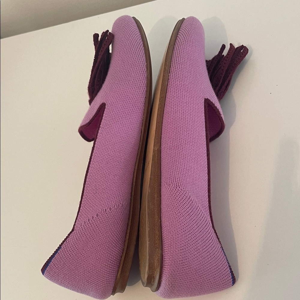 Rothy's Lavender Knit Loafers with Burgundy Tassels size 8 - Picture 7 of 10